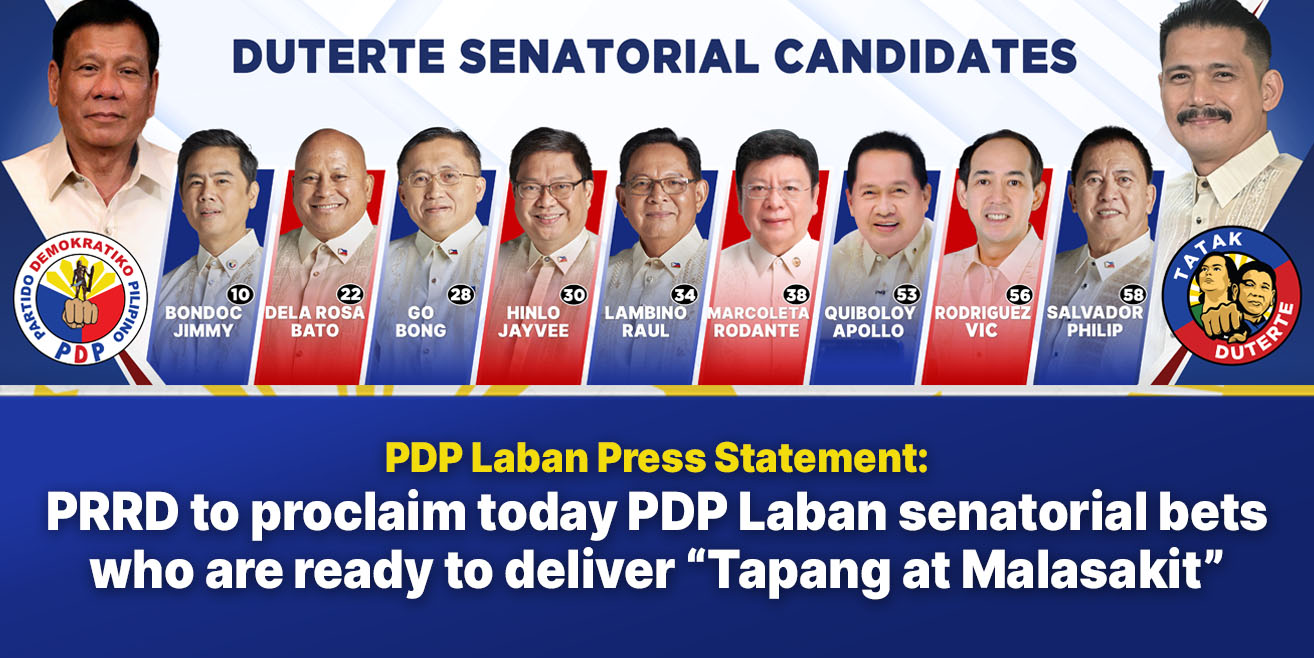 Pdp Laban Senatorial Candidates 2025 Election 